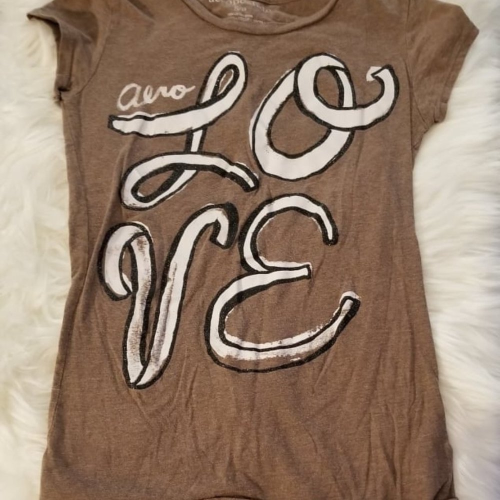 Aeropostale Love T-Shirt (Small/Petite)
